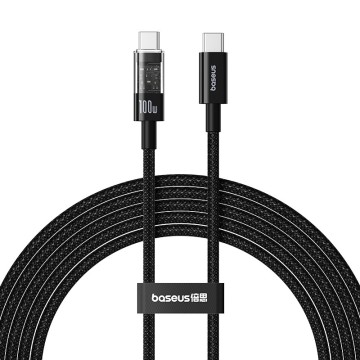 Baseus Gem USB C to USB C fast charging cable 2 m 100 W Black