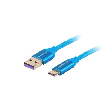 Lanberg CA-USBO-21CU-0010-BL USB cable USB 2.0 1 m USB A USB C Blue