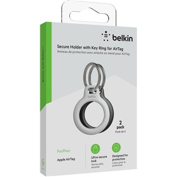 BELKIN AIRTAG CASE WITH WHEEL 2 PCS BLACK/WHITE