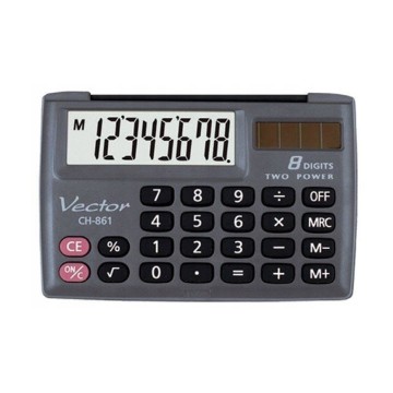 Vector KAV CH-861 pocket calculator  8 digits  87 x 58 mm  black