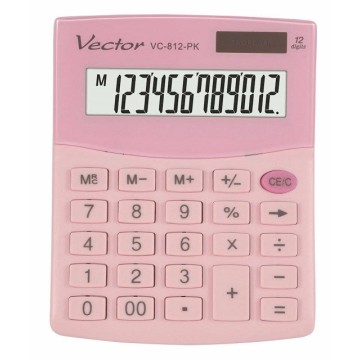 VECTOR CALCULATOR OFFICE KAV VC-812 PK PINK