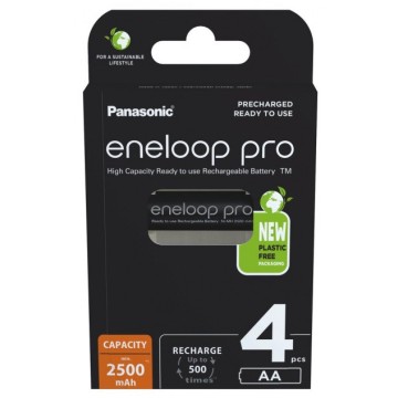 Rechargeable batteries PANASONIC ENELOOP PRO AA 2500 mAh 4 szt (BK-3HCDE/4CP)