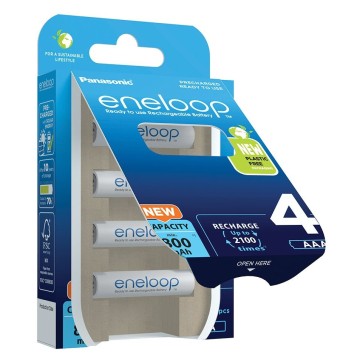 Rechargeable batteries PANASONIC ENELOOP AAA 800 mAh 4 szt (BK-4MCDE/4CP)