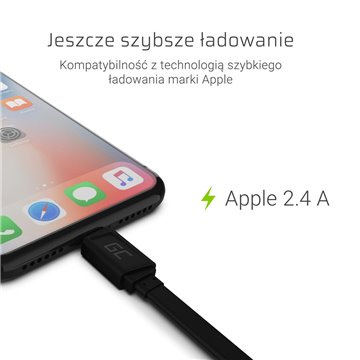 Green Cell KABGC02 lightning cable 0.25 m Black