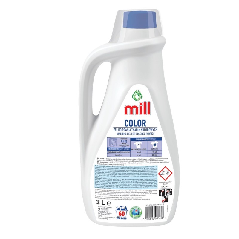 Mill Colour Washing Gel 3 L 60 washes Mill Colour Washing Gel 3 L 60 washes