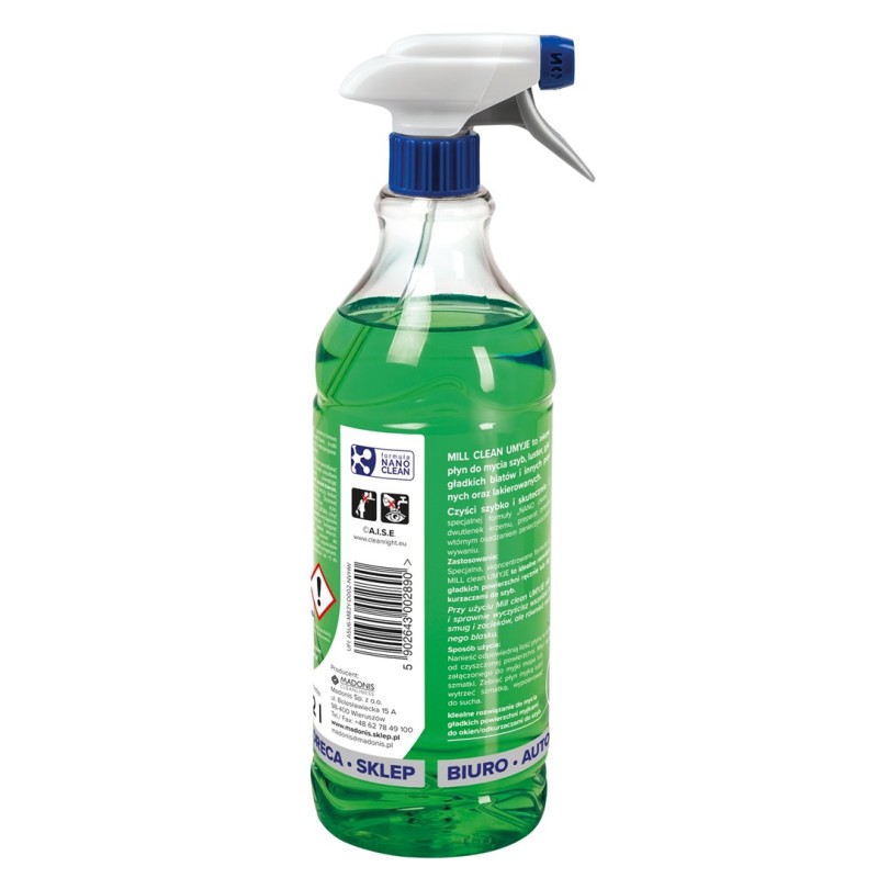 Mill Clean Wash liquid for cleaning windows  glass  mirrors  tiles with lily of the valley fragrance 1.22 L Mill Clean Wash liquid for cleaning windows  glass  mirrors  tiles with lily of the valley fragrance 1.22 L