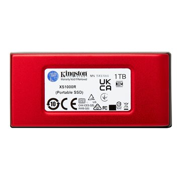 Kingston Technology 1TB XS1000 Red External USB 3.2 Gen 2 Portable Solid State Drive
