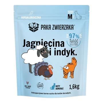 PAKA ZWIERZAKA Lamb and turkey M - dry cat food - 1 6kg