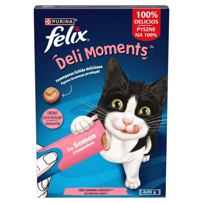 PURINA Felix Deli Moments Salmon - cat treats - 4x10g PURINA Felix Deli Moments Salmon - cat treats - 4x10g