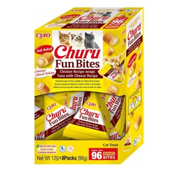 INABA Churu Fun Bites Chicken  tuna and cheese - cat treats - 8x12g
