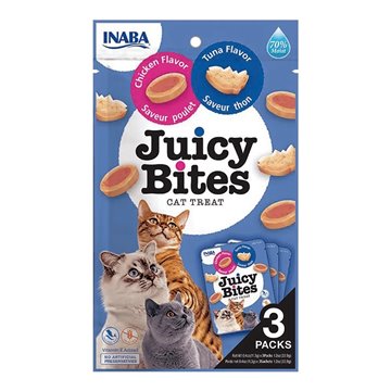 INABA Juicy bites Chicken and tuna - cat treats - 3×11 3g