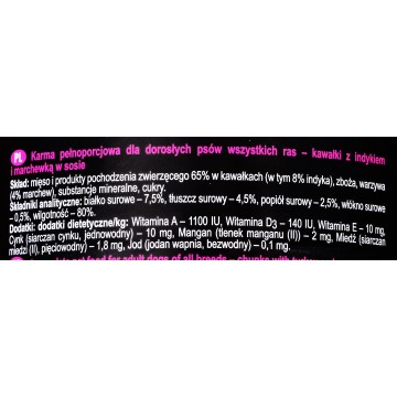 Dolina Noteci Rafi Classic with turkey and carrots - wet dog food - 1240g