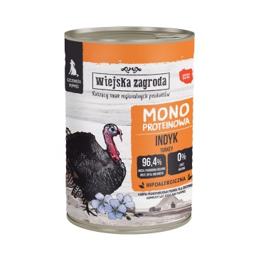 WIEJSKA ZAGRODA Puppies Monoprotein Turkey - wet dog food - 400g