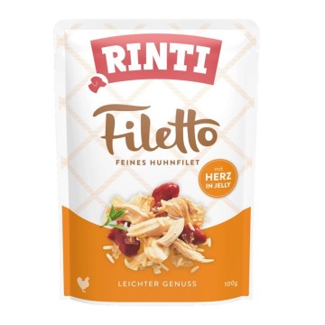 RINTI Filetto Chicken fillet with hearts - wet dog food - 100g