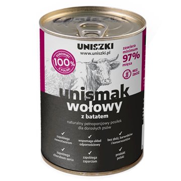 UNISZKI Unismak Beef with Sweet Potato - Wet Dog Food - 410g