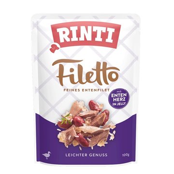 RINTI Filetto Chicken fillet with duck hearts- wet dog food - 100g