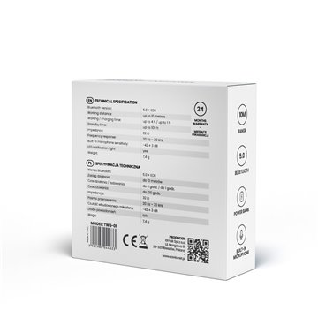Savio TWS-01 Wireless Bluetooth Earphones  White