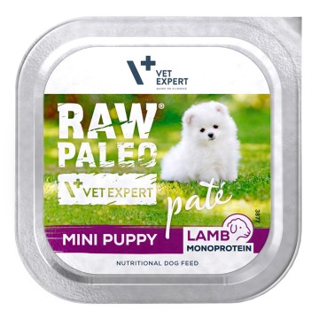 RAW PALEO Pâte Mini Puppy Lamb - wet dog food - 150g