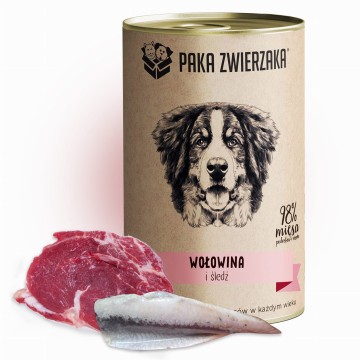 PAKA ZWIERZAKA Beef and herring - wet dog food - 400g