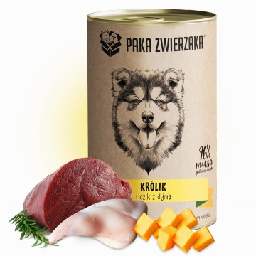 PAKA ZWIERZAKA Rabbit and boar with pumpkin - wet dog food - 400g