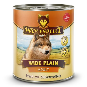 WOLFSBLUT Wide Plain Horse meat with sweet potatoes - wet dog food - 800g