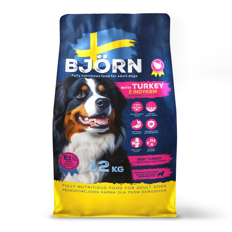 BJORN with Turkey - dry dog food - 12kg BJORN with Turkey - dry dog food - 12kg