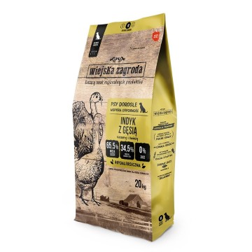 WIEJSKA ZAGRODA Turkey with goose M - dry dog food - 20kg