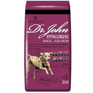 DR JOHN Hypoallergenic Duck with salmon - dry dog food - 12 5kg