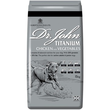 DR JOHN Titanium Chicken - dry dog food - 15kg