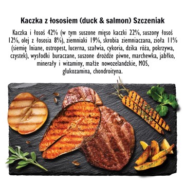 PAKA ZWIERZAKA Puppy Duck with salmon S - dry dog food - 9kg