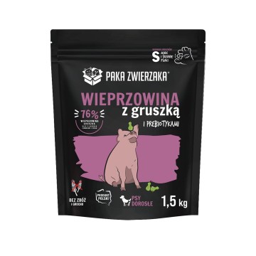 PAKA ZWIERZAKA Pork with pear S - dry dog food - 1 5kg