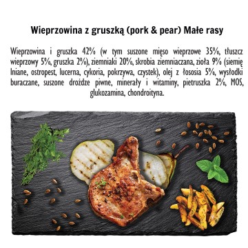 PAKA ZWIERZAKA Pork with pear S - dry dog food - 1 5kg