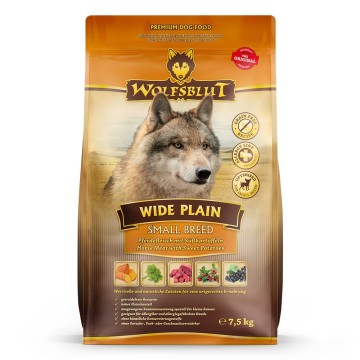 WOLFSBLUT Wide Plain Small breeds Horse with sweet potatoes - dry dog food - 7 5kg