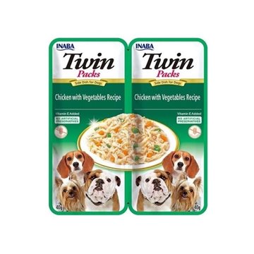 INABA Dog Twin Chicken with vegetables - wet dog food - 2x40g