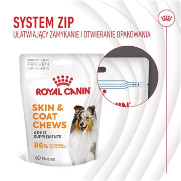 ROYAL CANIN Supplements Dog Skin & Coat Adult - dog vitamins - 240g