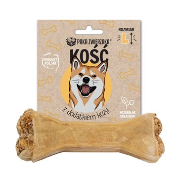 PAKA ZWIERZAKA Bone with goat L 13 5 cm - dog treat - 70g