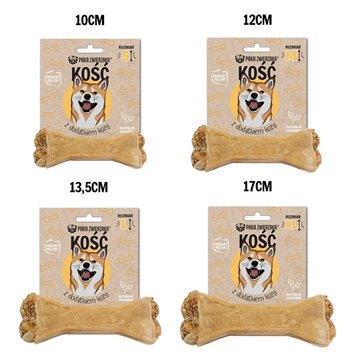 PAKA ZWIERZAKA Bone with goat L 13 5 cm - dog treat - 70g