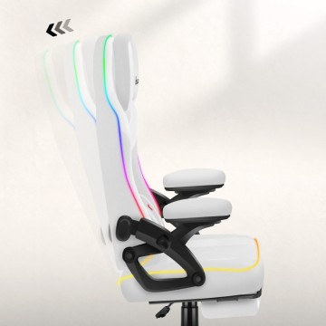 RGB White Mesh gaming chair