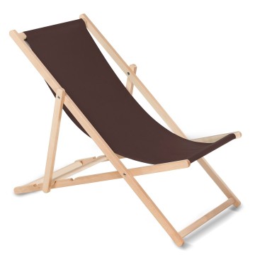 Classic beech lounger GreenBlue GB183M Melange brown
