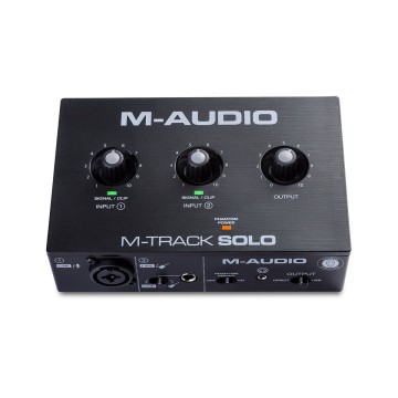 M-AUDIO M-Track Solo USB Audio interface Crystal preamplifier 16 bit 48 kHz Black