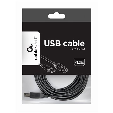 Gembird 4.5m USB 2.0 A/B M USB cable USB A USB B Black