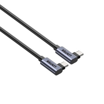 UNITEK C14147ABK01-1M - USB C 90°/90° PD 100W M/M 1M UNITEK C14147ABK01-1M - USB C 90°/90° PD 100W M/M 1M
