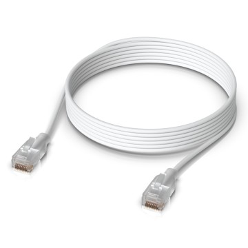 Ubiquiti UACC-Cable-Patch-EL-3M-W networking cable Translucent  White Cat6