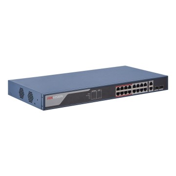 Hikvision DS-3E1318P-EI network switch Managed Fast Ethernet (10/100) Power over Ethernet (PoE) 1U Blue