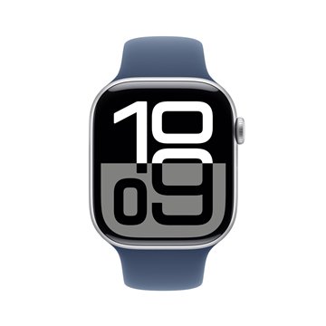 Watch Apple Watch Series 10 GPS 46mm Silver Aluminium Case with Sport Band S/M - Denim