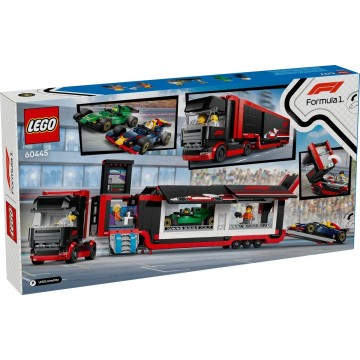 LEGO CITY 60445 F1 - Truck with RB20 & AMR24 F1 Cars