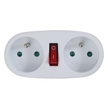 Esperanza ELK306W Electrical splitter 2 GN. White